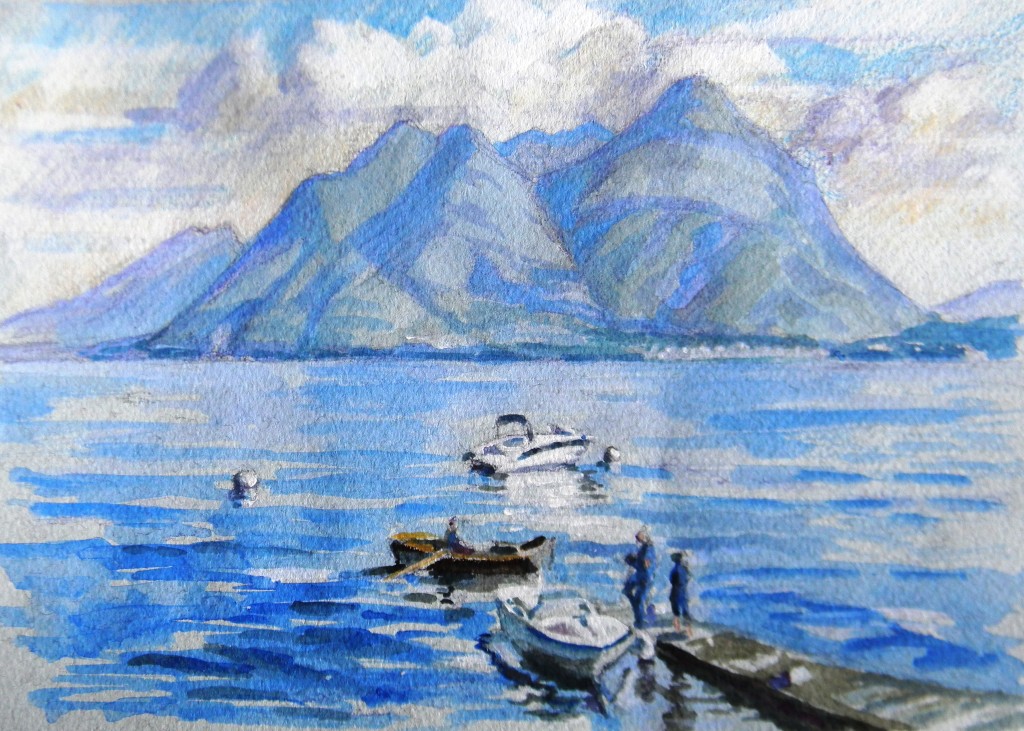 Lake Maggiore, from Isola Pescatore, Italy